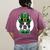 Green Boston Terrier Shamrock St Patricks Day Boston Terrier Women's Comfort Colors T-Shirt Back Print Berry