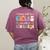 Groovy Some Call It Chaos We Call It Kindergarten Teacher Women's Comfort Colors T-Shirt Back Print Berry