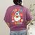 Groovy Halloween Trick Or Teach Retro Floral Ghost Teacher For Men Women Kids Women's Comfort Colors T-Shirt Back Print Berry