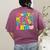 Groovy In My Middle School Era Back To School Teacher Women's Comfort Colors T-Shirt Back Print Berry