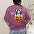 The Halloween Boston Terrier Women's Comfort Colors T-Shirt Back Print Berry
