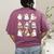 Halloween Ghost Music Teacher Playing Instruments Women's Comfort Colors T-Shirt Back Print Berry