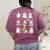Halloween Ghost Playing Musical Instruments Music Teacher Women's Comfort Colors T-Shirt Back Print Berry Halloween Ghost Playing Musical Instruments Music Teacher Women's Comfort Colors T-Shirt Back Print Berry
