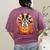 Halloween Retro Boston Terrier Women's Comfort Colors T-Shirt Back Print Berry
