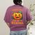 Halloween Teacher Librarian Pumpkin Reading Books Men Women Kids Women's Comfort Colors T-Shirt Back Print Berry
