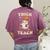 Halloween Teacher Shirts Women School Trick Or Teach Groovy Women's Comfort Colors T-Shirt Back Print Berry