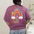 Happy 50th Days Of School Rainbow Teacher 50 Days Smarter Women's Comfort Colors T-Shirt Back Print Berry Happy 50th Days Of School Rainbow Teacher 50 Days Smarter Women's Comfort Colors T-Shirt Back Print Berry