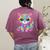 Happy Dot Day Colorful Polka Dot Cat Kitten Teachers Kids Women's Comfort Colors T-Shirt Back Print Berry