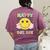 Happy Dot Day Hippie Flowers Smile Face Groovy Teacher Kids Women's Comfort Colors T-Shirt Back Print Berry