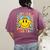 Happy To See Your Face Hippie Smile Back To School Teachers Women's Comfort Colors T-Shirt Back Print Berry