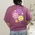 Happy To See Your Face Teacher Flower Back To School Women's Comfort Colors T-Shirt Back Print Berry