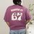 Haunted By 67 Teacher Halloween 6 7 Shirt Women's Comfort Colors T-Shirt Back Print Berry
