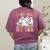 Haunted By My TBR Cute Ghosts Book Reading Teacher Halloween Women's Comfort Colors T-Shirt Back Print Berry