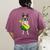 Hawaiian Boston Terrier Dog Pineapple Ukulele Summer For Men Women Girls Kids Women's Comfort Colors T-Shirt Back Print Berry