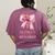 I'm Literally Just a Teacher Pencil Coquette Bow School Women's Comfort Colors T-Shirt Back Print Berry I'm Literally Just a Teacher Pencil Coquette Bow School Women's Comfort Colors T-Shirt Back Print Berry