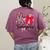 K Is For Kindergarten Teacher Coquette Bow Back To School Women's Comfort Colors T-Shirt Back Print Berry