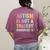 Kids AUTISM IS NOT A TRAGEDY IGNORANCE IS Proud Teacher Crew Women's Comfort Colors T-Shirt Back Print Berry