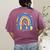 Be Kind Rainbow Down Syndrome Awareness Teacher Blue Yellow Women's Comfort Colors T-Shirt Back Print Berry Be Kind Rainbow Down Syndrome Awareness Teacher Blue Yellow Women's Comfort Colors T-Shirt Back Print Berry