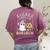 Kindergarten Boo Crew Halloween Floral Ghost Kinder Teacher Women's Comfort Colors T-Shirt Back Print Berry
