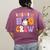 Kindergarten Boo Crew Spooky Kindergarten Halloween Teacher Women's Comfort Colors T-Shirt Back Print Berry