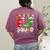 Kindergarten ELF Squad Christmas ELF Student Teacher Men Women Kids Women's Comfort Colors T-Shirt Back Print Berry