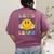 Let's Learn Today Smile Face Back To School For Teacher Kids Women's Comfort Colors T-Shirt Back Print Berry