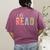 Let's Read Book Nerd Reading Book Lover Librarian Teacher Women's Comfort Colors T-Shirt Back Print Berry Let's Read Book Nerd Reading Book Lover Librarian Teacher Women's Comfort Colors T-Shirt Back Print Berry