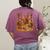 Librarian Turkey Reading Book Fall Thanksgiving Teacher Book Women's Comfort Colors T-Shirt Back Print Berry