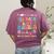The Math Ain't Mathin Show Your Work Math Teacher Crew Women's Comfort Colors T-Shirt Back Print Berry