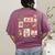 Merry And Bright Christmas Gingerbread Santa Book Teacher Women's Comfort Colors T-Shirt Back Print Berry