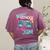 Middle School Is My Jam Cute Teacher Shirt 80's 90's Styl Women's Comfort Colors T-Shirt Back Print Berry