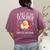 Be Nice To The Teacher Santa Is Watching School Christmas Women's Comfort Colors T-Shirt Back Print Berry