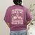 In October Pre-K Teachers Wear Pink Ribbon Breast Cancer Women's Comfort Colors T-Shirt Back Print Berry