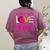 In October We Wear Pink Love Teacher Breast Cancer Awareness Women's Comfort Colors T-Shirt Back Print Berry In October We Wear Pink Love Teacher Breast Cancer Awareness Women's Comfort Colors T-Shirt Back Print Berry