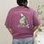 Off To Teach English Scooter Frog ESL Teacher Literature Women's Comfort Colors T-Shirt Back Print Berry