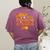 One Thankful PE Teacher Thanksgiving Fall Autumn Groovy Women's Comfort Colors T-Shirt Back Print Berry