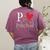 P Is For Preschool Teacher Student Back To School Women's Comfort Colors T-Shirt Back Print Berry P Is For Preschool Teacher Student Back To School Women's Comfort Colors T-Shirt Back Print Berry