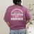 Paraprofessional Because Even Teachers Need Heroes Women's Comfort Colors T-Shirt Back Print Berry