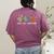 Peace Love Montessori Daycare Teacher Appreciation Women's Comfort Colors T-Shirt Back Print Berry