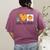 Peace Love Visuals Sped Teacher Pumpkin Skeleton Halloween Women's Comfort Colors T-Shirt Back Print Berry