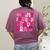 Pink Fourth Grade Era 4th Back To School Grade Teacher Women's Comfort Colors T-Shirt Back Print Berry
