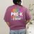 Pre-K Crew Teacher Team Squad Hello Back School Graduation Women's Comfort Colors T-Shirt Back Print Berry