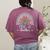 Pre-K Teacher Leopard Boho Rainbow Back To School Women's Comfort Colors T-Shirt Back Print Berry