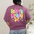 Preppy Fourth Grade Back To School 4th Grade Teacher Girls Women's Comfort Colors T-Shirt Back Print Berry