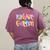 Preppy Kindergarten First Day Of School Teachers Girls Boys Women's Comfort Colors T-Shirt Back Print Berry