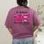 Preschool Teacher In October We Wear Pink Breast Cancer Women's Comfort Colors T-Shirt Back Print Berry