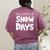 Proud Supporter Of Snow Days Teacher Christmas Men Women Women's Comfort Colors T-Shirt Back Print Berry