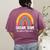 Rainbow Pencil Dream Exceptional Education Team SPED Teacher Women's Comfort Colors T-Shirt Back Print Berry