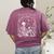 Read In Peace Skeleton Reading Teacher Spooky Halloween Women's Comfort Colors T-Shirt Back Print Berry