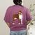 Red Boston Terrier Dog Women's Comfort Colors T-Shirt Back Print Berry